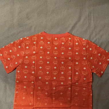 T-shirt MCM rosso con stampa integrale