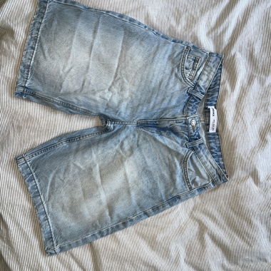 Bershka Light Blue Denim Shorts