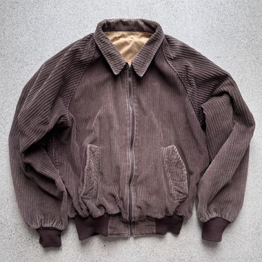 Brown Corduroy Bomber Jacket