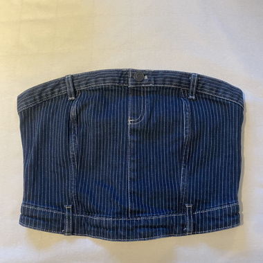 Top a fascia in denim Primark Tagl. 38