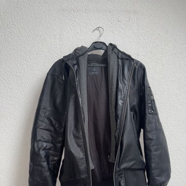 Lederjacke Schwarz