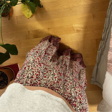 Langer Boho-Rock mit Blumen
