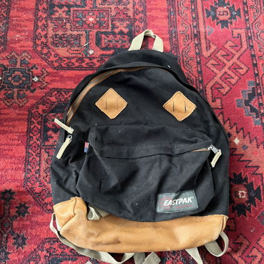 Vintage EASTPAK BACKPACK BLACK MADE IN USA