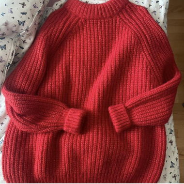 Roter alpaca Pullover