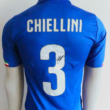 Home, Italia 2014-15 Chiellini firmato, vintage