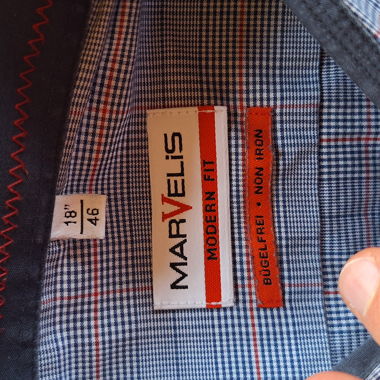 Marvelis Modern Fit Checked Shirt Size 46
