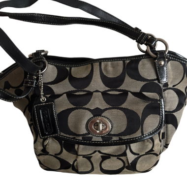 Vintage Coach Monogram Shoulder Bag