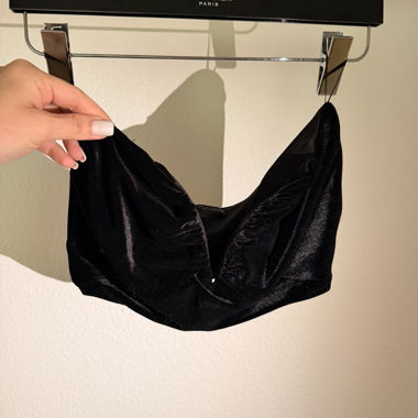 Schwarzes Samt-Bustier