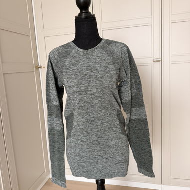 T-shirt manches longues Zara gris chiné