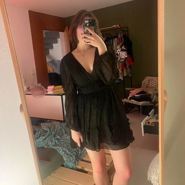cute dark green dress