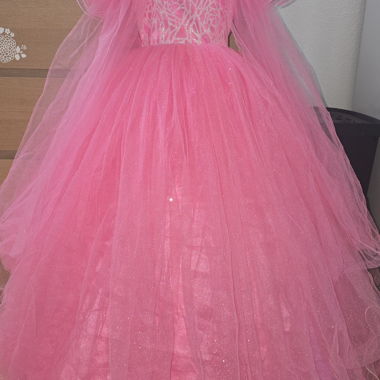 Pink Tulle Kids Dress