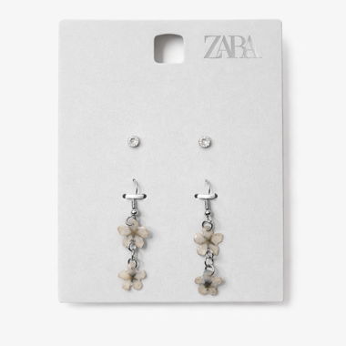 ZARA floral earrings set