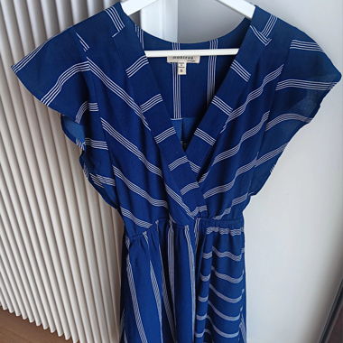 Striped blue short dress