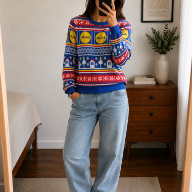 Pull en maille de Noël en édition limitée Lidl