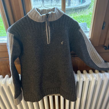 Half-zip wool sweater