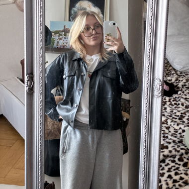 Zara Black Faux Leather Jacket