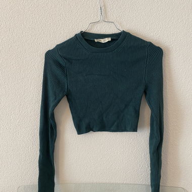 Pullover corto verde Pull&Bear
