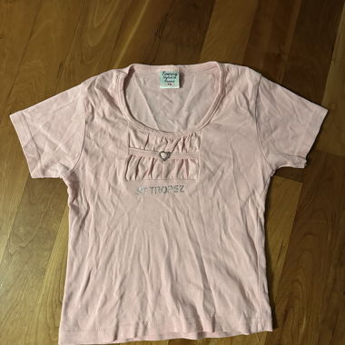 T‑shirt rosa ST TROPEZ con dettaglio cuore