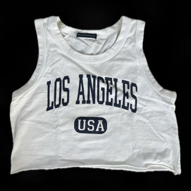 Weisses Print-Tanktop