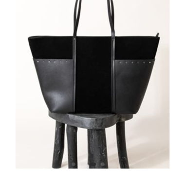 Borsa shopper nera LEO