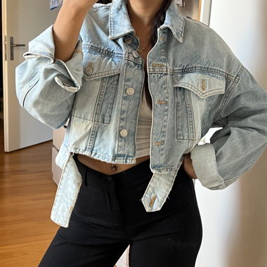 ZARA Denim Cropped Jacket