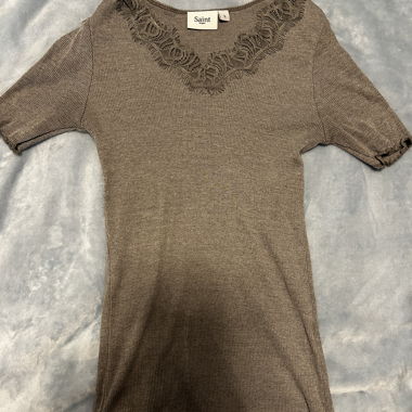 Ribbed Lace Top S