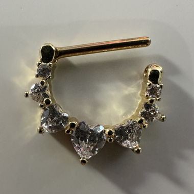 Gold Crystal Piercing Septum