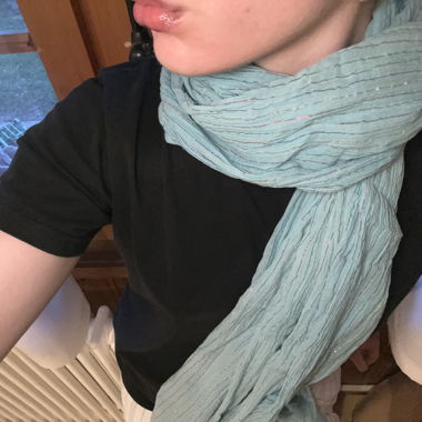 Light blue scarf