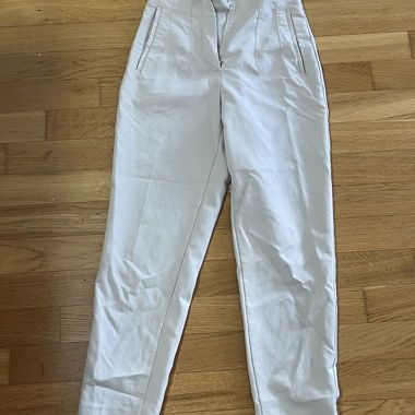 Beige High-Waist Pants