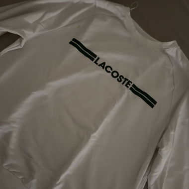 White Lacoste Sweatshirt