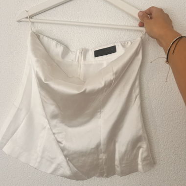 White Satin Top