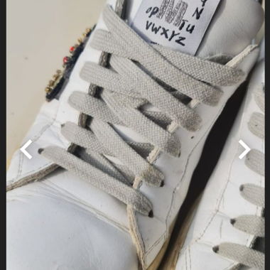 White Meline Sneakers with Embroidery