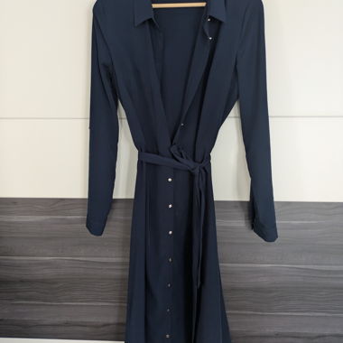 Robe-chemise bleue marine