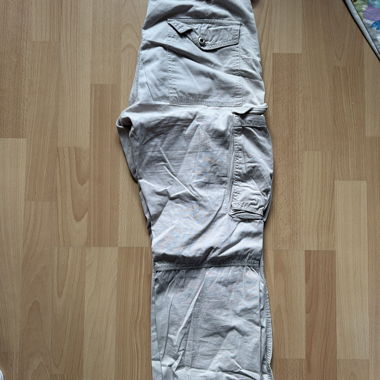Beige Pantaloni Cargo Outdoor con Zip-Off