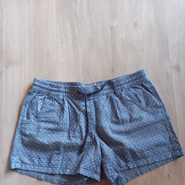 Mini short bleu jeans à pois
