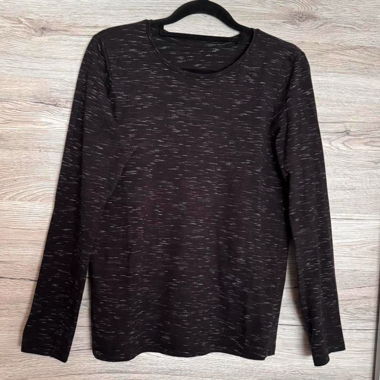 c&a black longsleeve with white stripe pattern