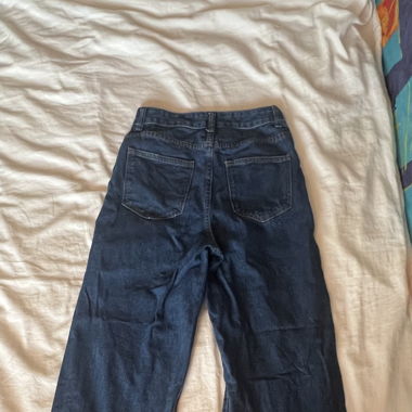 Pantalon bleu large taille - taille haute XS