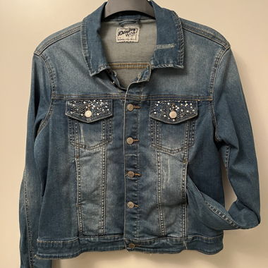 Giacca di jeans con strass