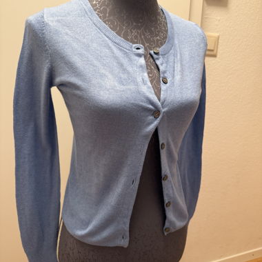 Light blue button-up cardigan