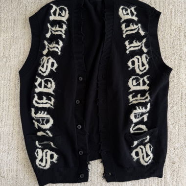 Gilet in maglia AllSaints nero