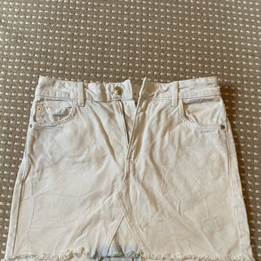 Weisser Jeans Rock