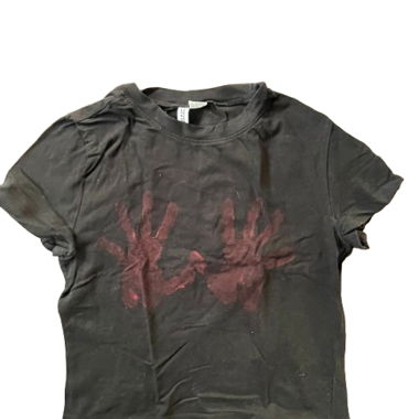 T-shirt noir avec impression