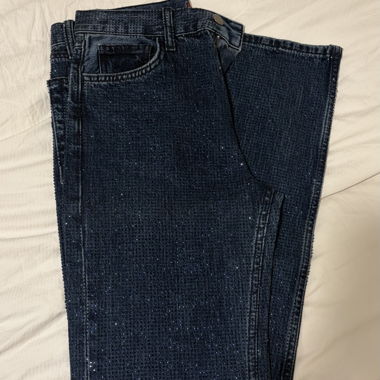 Jean pailleté bleu foncé ZARA