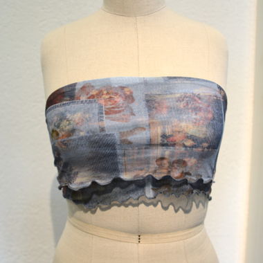 Floral Mesh Bandeau Top