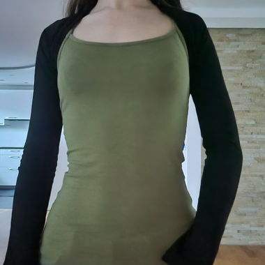 Schwarzer Vintage-Bolero
