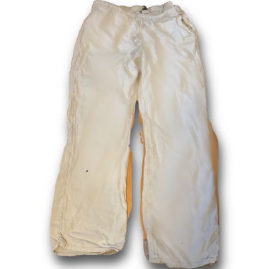 Beige legere Hose mit Kordelzug, Low-Rise