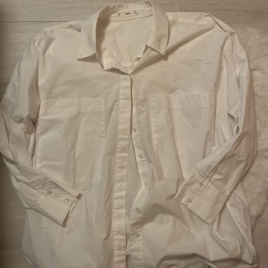 MNG white button-up shirt