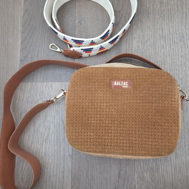 BALZAC PARIS Tasche aus cognacfarbenem Wildleder