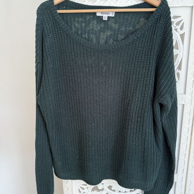 Maglione in maglia verde abete