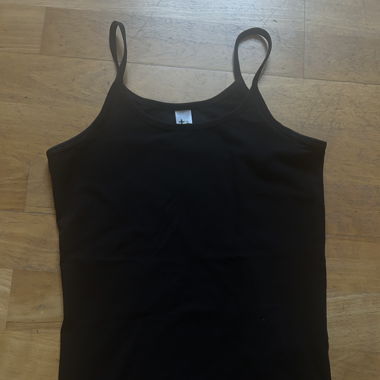 Basic blank tank top with thin straps